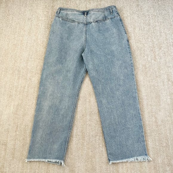 Free People We The Free High Rise Mom Jeans 31 Blue - Picture 4 of 10